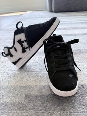 DC Youth Black and White Skate Sneakers